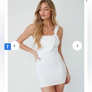 White mini dress
